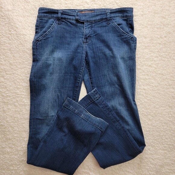 The Limited Jeans Straight Wide Leg Womens Size 8 Blue Dark 34X33 Relaxed Fit - Picture 4 of 11